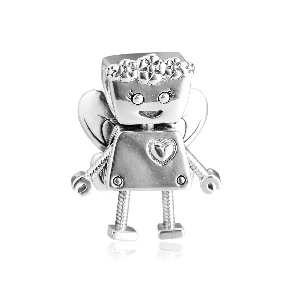 

Floral Bella Bot Charm Silver Beads Fits Original Snake Chain Silver Bracelets For Woman DIY Beads For Jewelry Making