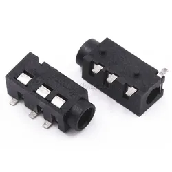 10PCS 3.5MM Headphone Jack PJ-320D Audio Jack 4 Pin SMD SMT MP3 Accessories PJ320D