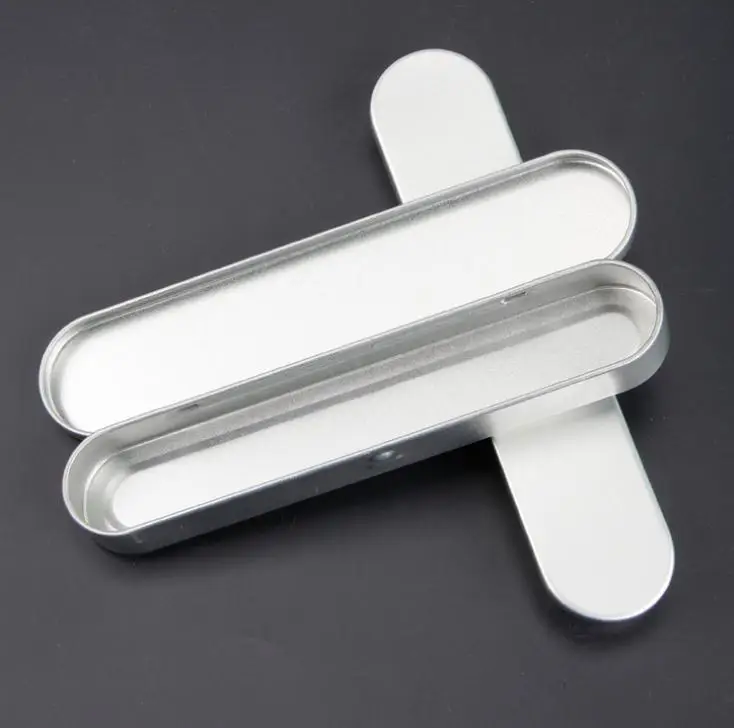 200pcs Plain silver tin box 17.8 cm x 3.8 cm x 1.8cm, rectangle tea candy business card usb storage box case SN847