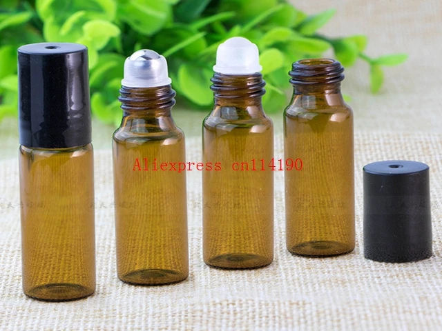 Bán Hot 200 cái/lốc 5 ml 1/6 oz ROLL ON HỔ PHÁCH Nâu hương thơm CHAI THỦY TINH TINH DẦU Con Lăn bóng Aromatherapy Chai