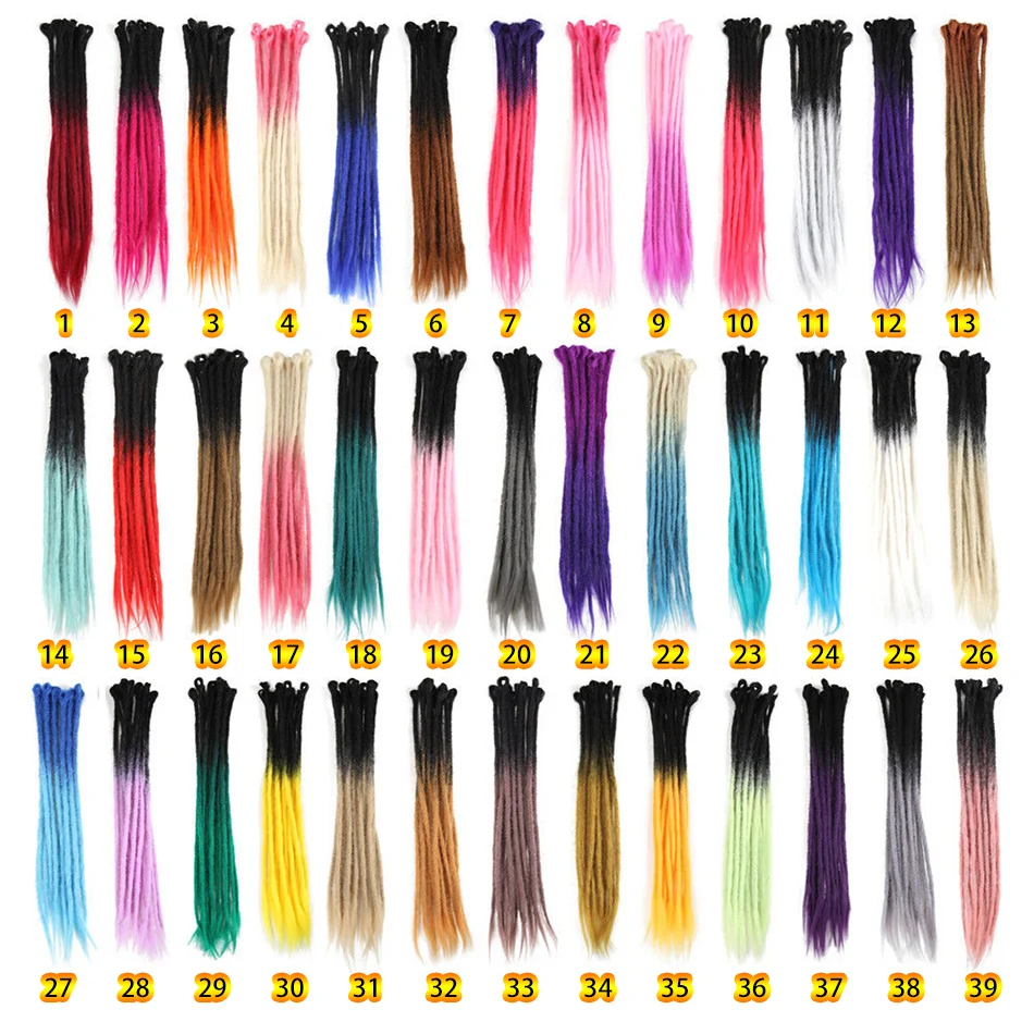 Qp Haar Häkeln Zöpfe 5strands/pack Dreadlock HAAR Extensions faser 613 ombre rot farbe Synthetische flechten haar