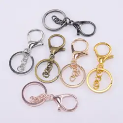 5pcs/Lot Key Ring 30mm Keychain 70mm Lobster Clasp Key Snap Hooks Keyrings DIY Jewelry Making Finding DIY Key Chains Accessories