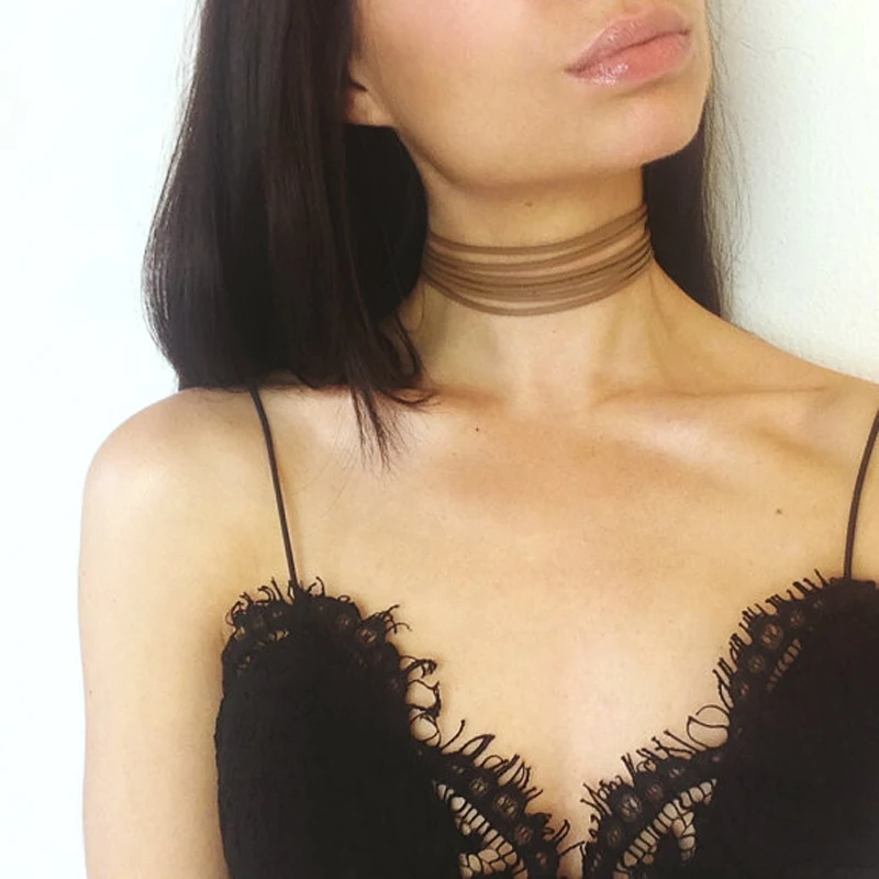 Summer 2022 Newest Fashion Jewelry Accessories White Multilayer Lace Tattoo Choker Necklace For Couple Lovers\' N141