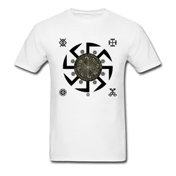 Men's T Shirt Mexico Kolovrat Symbol Tshirt Legend of Kolovrat Sparta Warrior White T Shirt Cool 3D Print Movie T-Shirts Russia