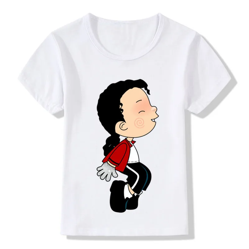 Michael Jackson Cartoon Design Children T Shirt Boys/girls Rock N Roll Star Tops T-shirt Kids Casual Clothes,ooo5144