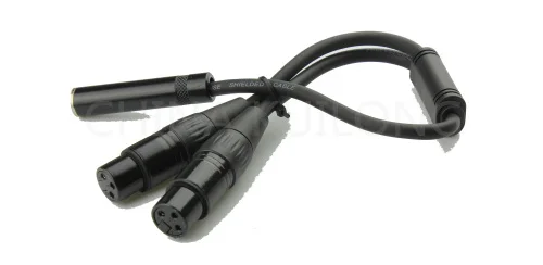 wholesale 5pcs/lot Brand New 0.18M XLR Merger Microphone Y Combiner  1/4