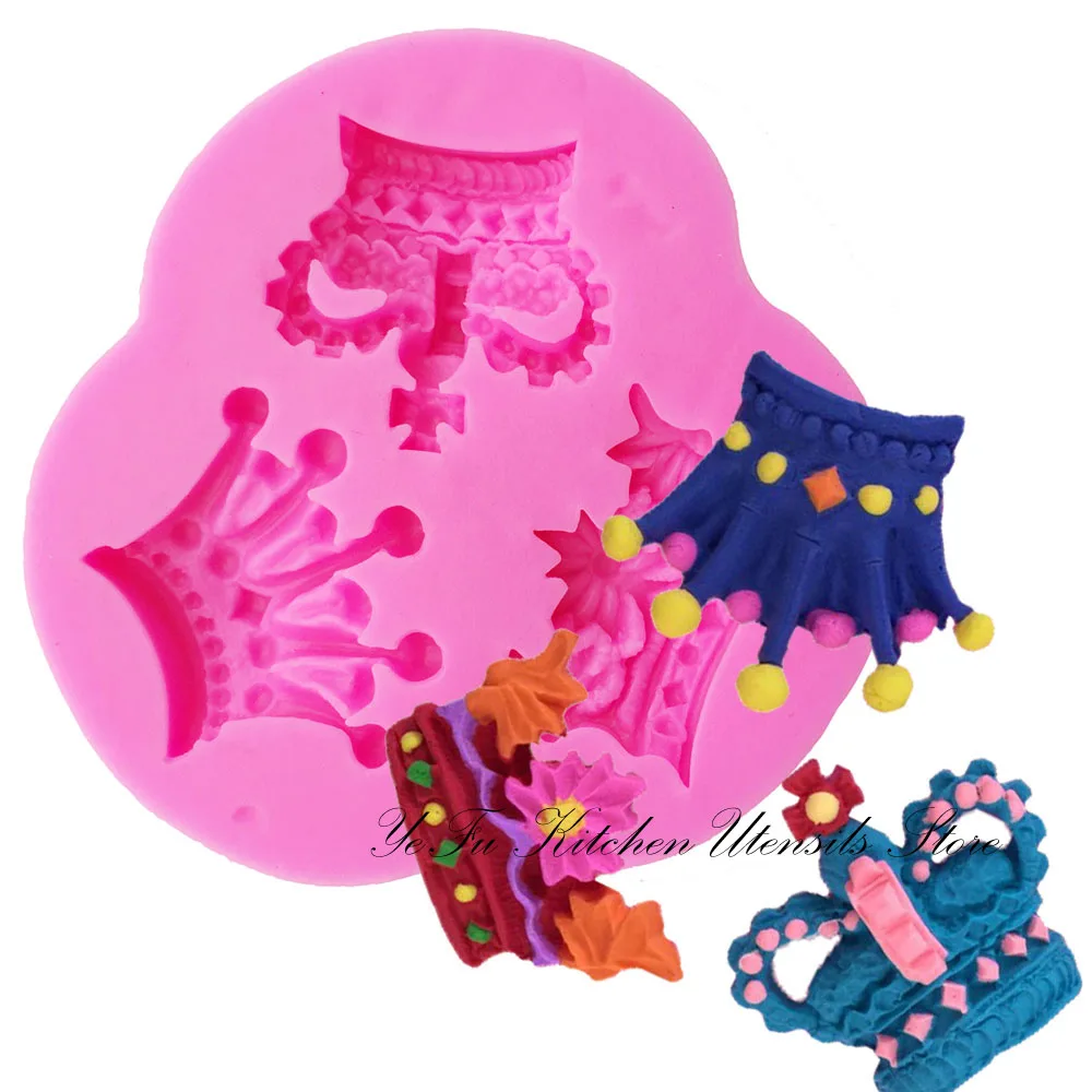 Crown Shape Silicone Mold 3D Birthday Cake Decorating Tools Bread Fondant Mould DIY Baking Pastry Tool T1058