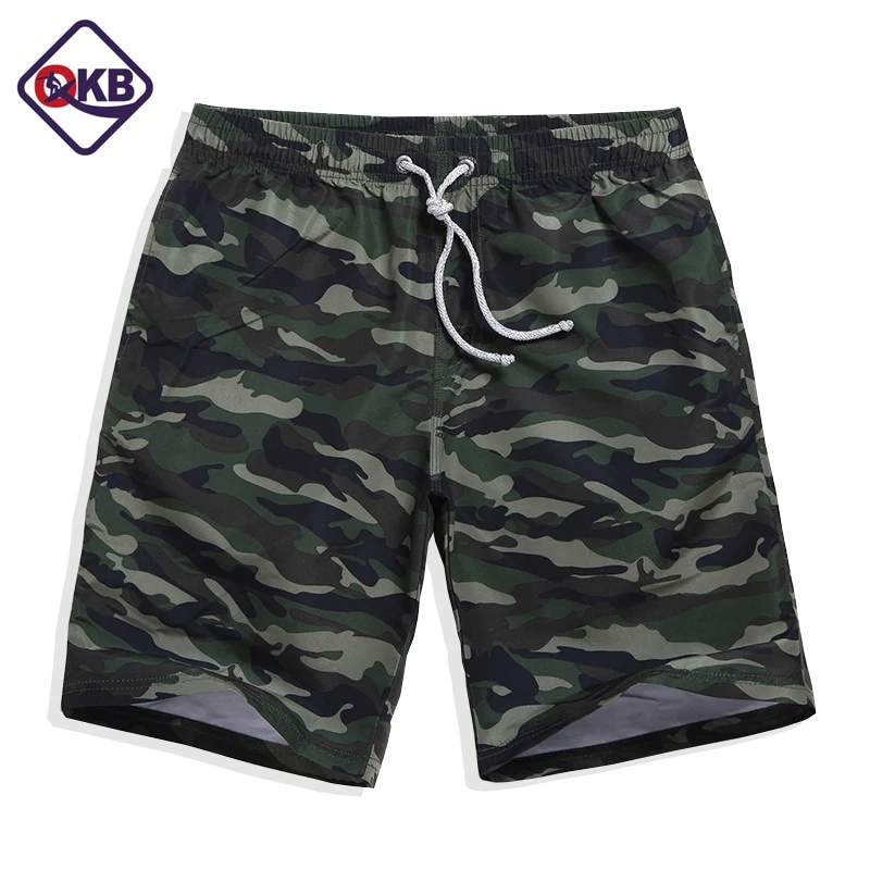 

QIKERBONG Men's Beach Shorts Board Boxer Trunks Shorts Swimwear Swimsuits Quick Drying New Fashion Plus Size Short Bottoms