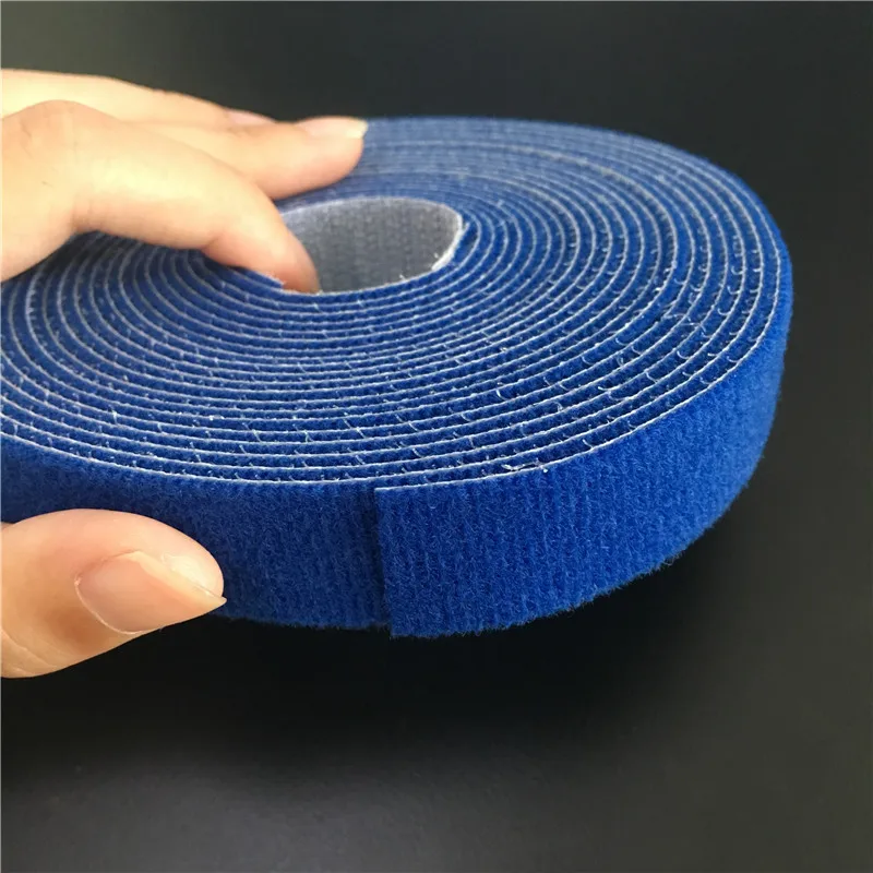 

5 Meters YT499Y Blue Hookloop Nylon Fastening Tape Magic Tape Strap Wide 20 mm Long/Short Hook Back to Back Cable Tie On Sale