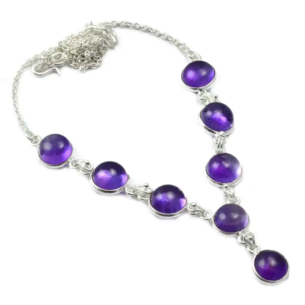 

NiaoZaiFei YunZaiKan Nature Amethyst Necklace 925 Sterling Silver, 49.5 cm, MHBNE0039