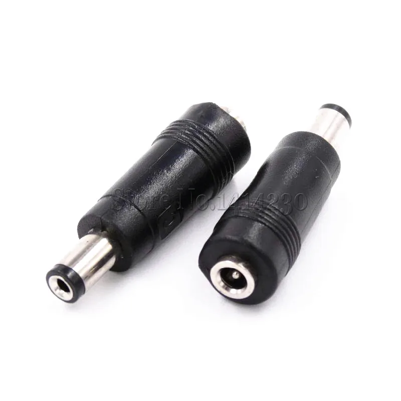 DC Power Adapter Connector Plug DC Conversion Head Jack Male Plug 5.5*2.1mm Turn To Female 3.5*1.35mm