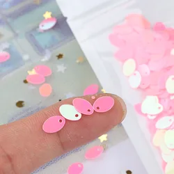 AB Pink Oval Sequins 5*8mm Egg Shapes Sequin Mini Glitter Paillette For Craft DIY Apparel Sewing & Fabric  Dress lentejuelas