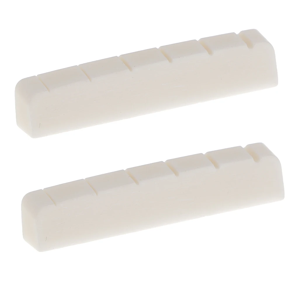 2x Buffalo Bone Nut For Les Paul Electric Guitar Slotted Neck Instruments