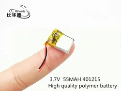 Li-Po 3.7V,55mAH,[401215] PLIB; polymer lithium ion / Li-ion battery for GPS,mp3,mp4,mp5,dvd,bluetooth,model toy