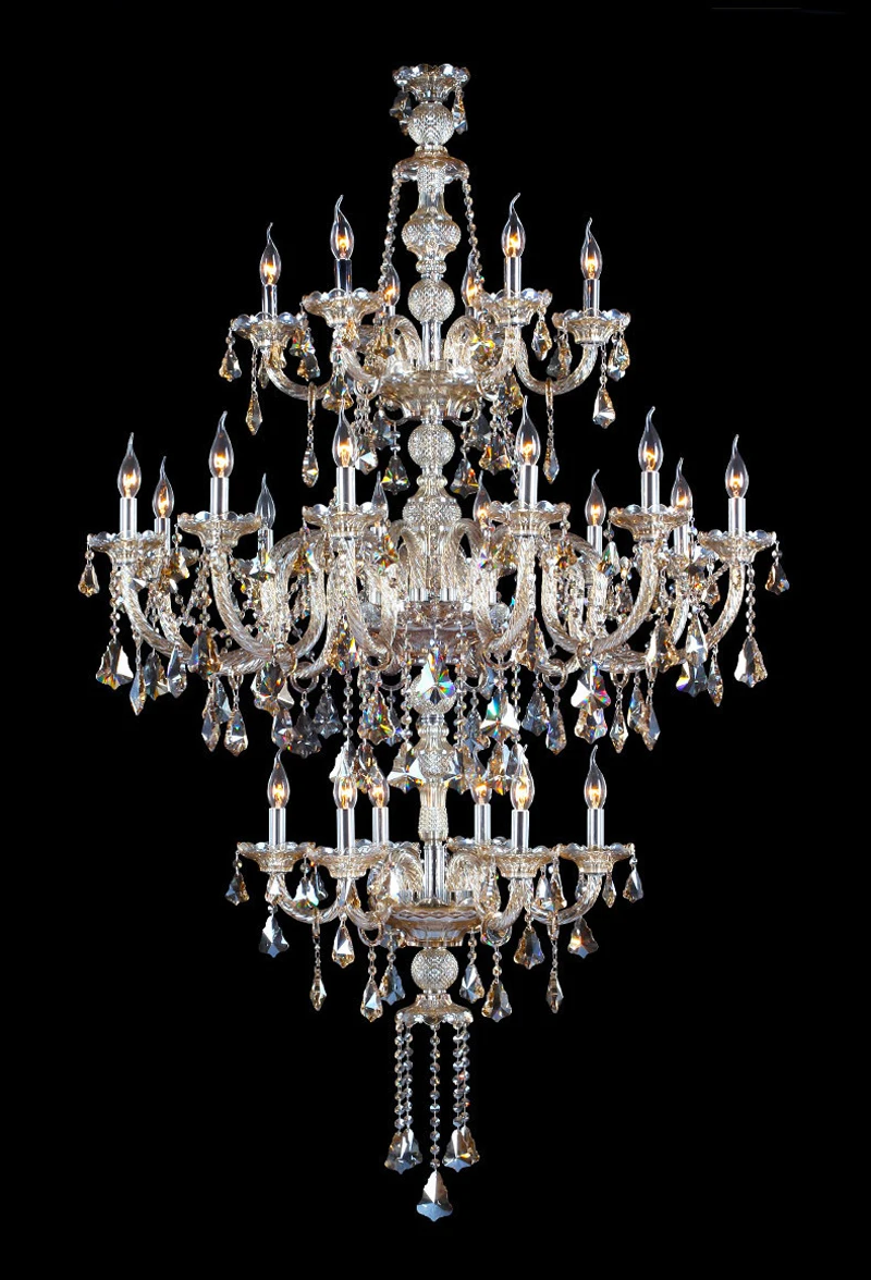 Candlestick crystal chandelier lamp Penthouse floor chandelier lampshade hallway chandeliers cover style chandelier staircase