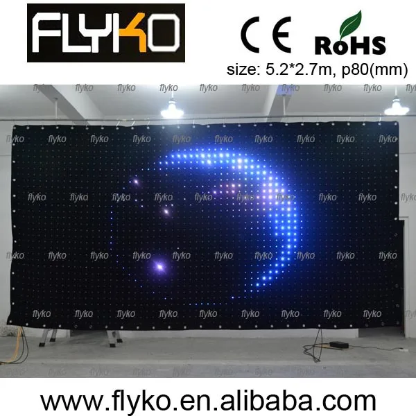 

flexible full color party stage led curtain p8