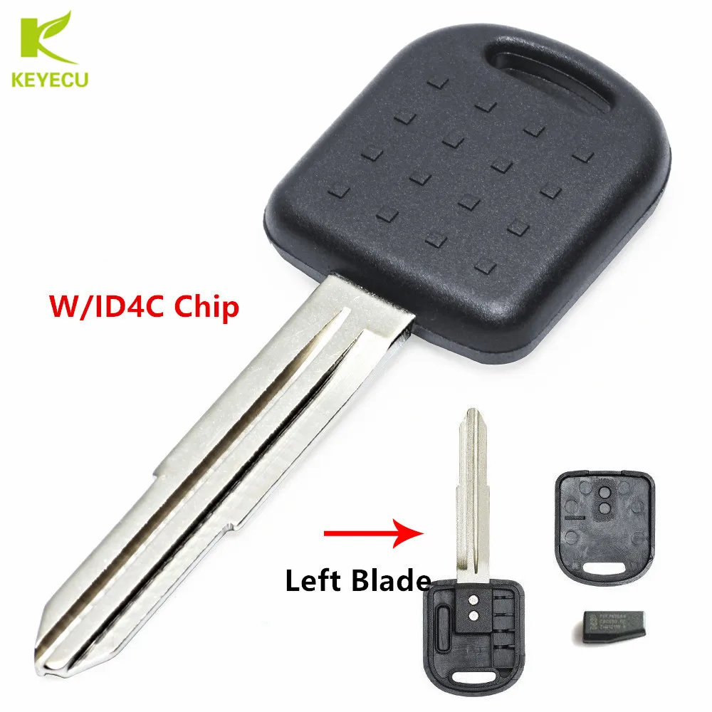 

KEYECU New Replacement Transponder Key + Chip ID4C for Suzuki Alto Baleno Grand Vitara Uncut Left Blade