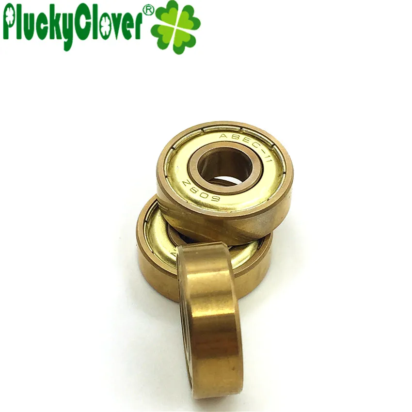 16pc 608zz/627z Gold Tatinium Skate Bearings Skateboard Longboard Parts Inline Roller Skates Scooter Quad Artistic Skate Bearing