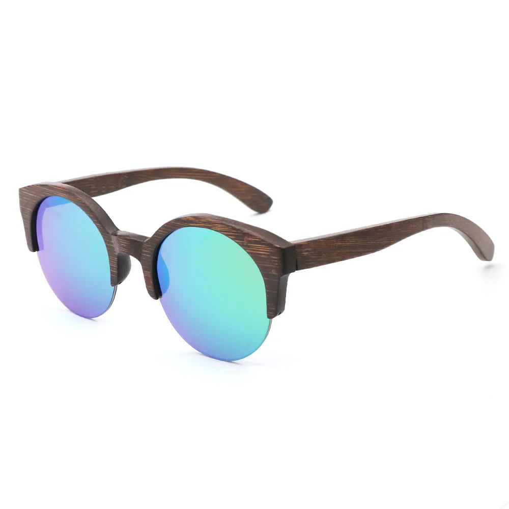 BerWer Brown Color Bamboo Sunglasses Men Wooden Sun Glasses Women Brand Wood Glasses Oculos De Sol Masculino