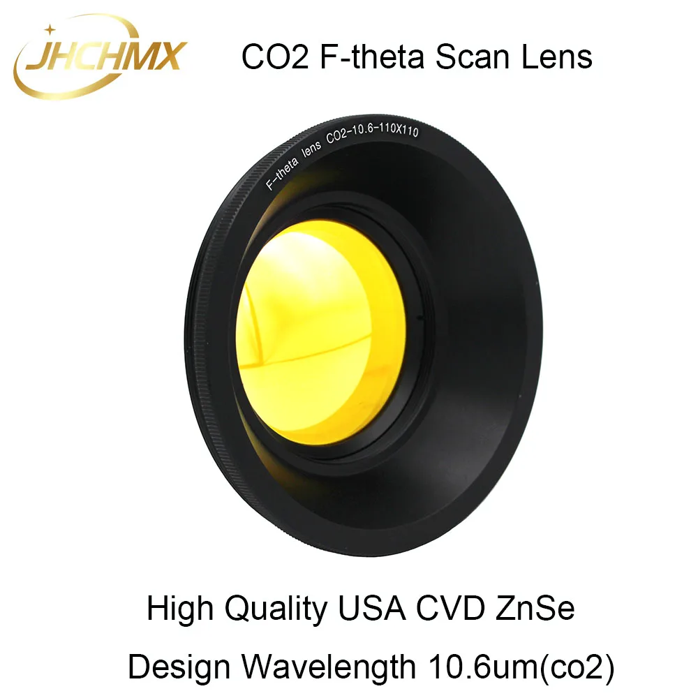 Объектив для сканирования Co2 F-theta, полевая линза, 10,6 мкм, диаметр 48 мм, резьба M85X1, 110x110 мм, fl. 592-мм, детали для лазерной маркировочной машины Co2