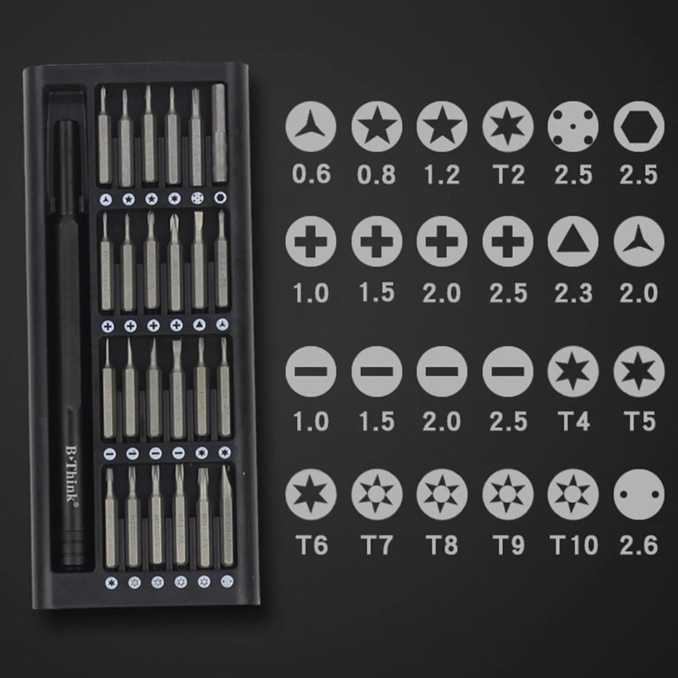 25 in 1 Screwdriver Set Magnetic Screwdriver Bits for iPhone  Samsung xiaomi phone Tablet PC Laptop Watch Repair Tool