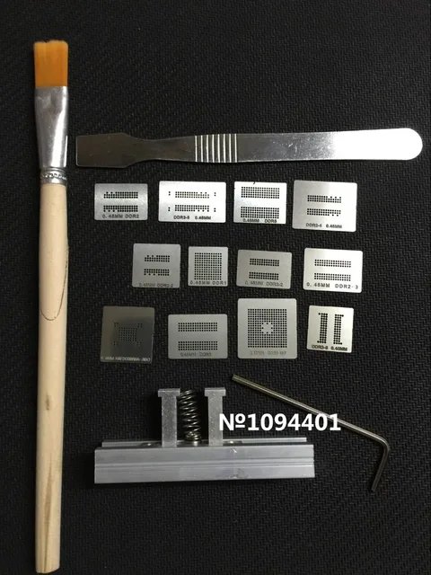 1 zestaw szablonów BGA (14 sztuk) * DDR1 DDR2 DDR3 DDR4 DDR5 GDDR5X FBGA190 GDDR6 FBGA180 GDDR7 BGA266 K4Z80325BC-HC14 D8BZC D9VRL