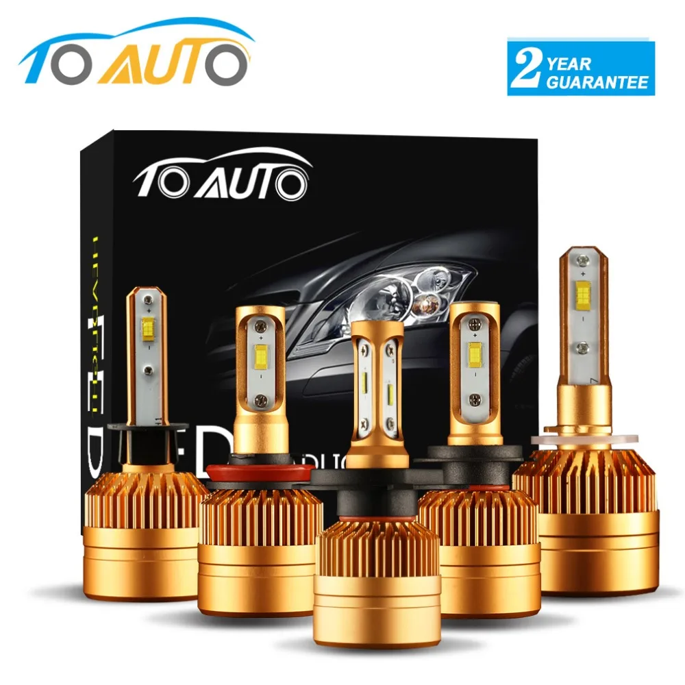 

2Pcs H4 LED H7 H11 H8 9006 HB4 H1 H3 HB3 H9 H27 Car Headlight Bulbs LED Lamp with COB Chips 8000LM Auto Fog Lights 6000K 12V