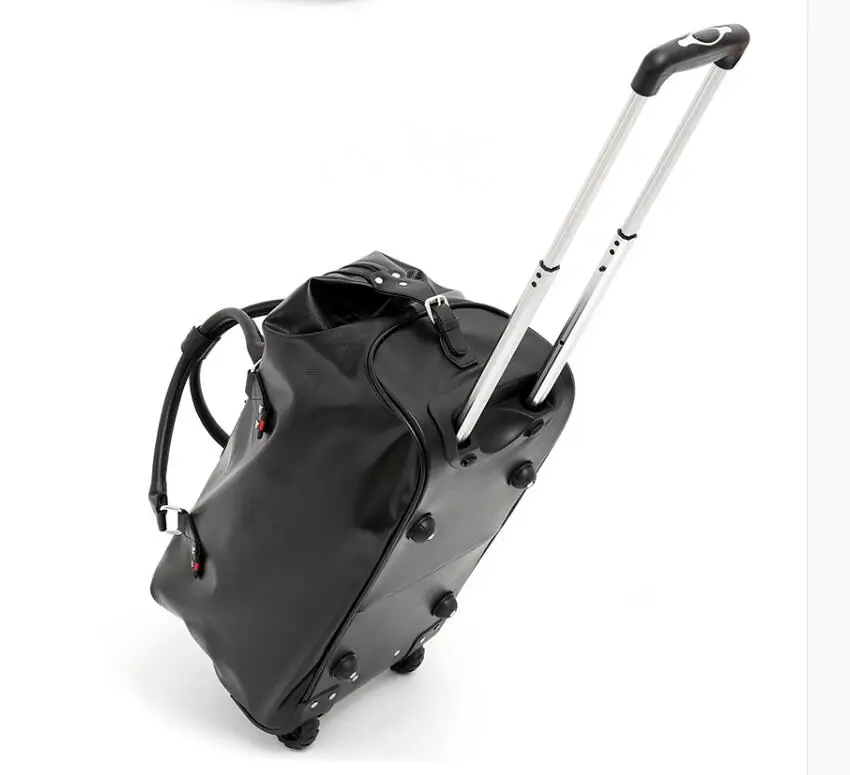 20 Inch PU Travel trolley bag wheels bag 24 Inch women Rolling Luggage bags cabin size wheeled Bag Business baggage suitcase man