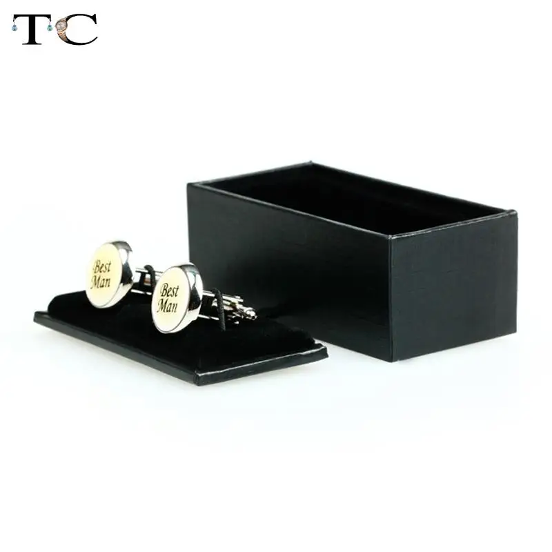 New! Hot! High Quality Black Faux Leather Small Cufflinks Box 20pcs/lot 8x4x3cm Size Classical Fashion Gift Boxes For Men