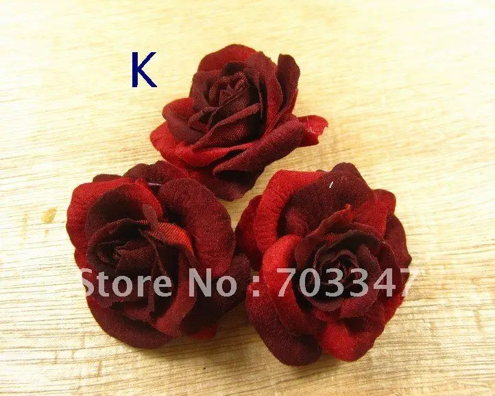 240X 4CM VELVET ROSE FLOWER HEAD, DIY HAIR FLOWER ACCESSORY, CRAFTS WEDDING