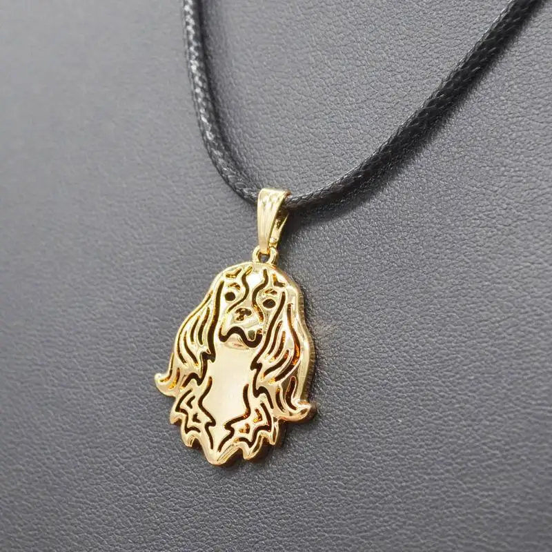 Jewelry Rope Chain Metal Pet Chain Necklaces Lovers' Cute Cavalier King Charles Pendant Necklaces