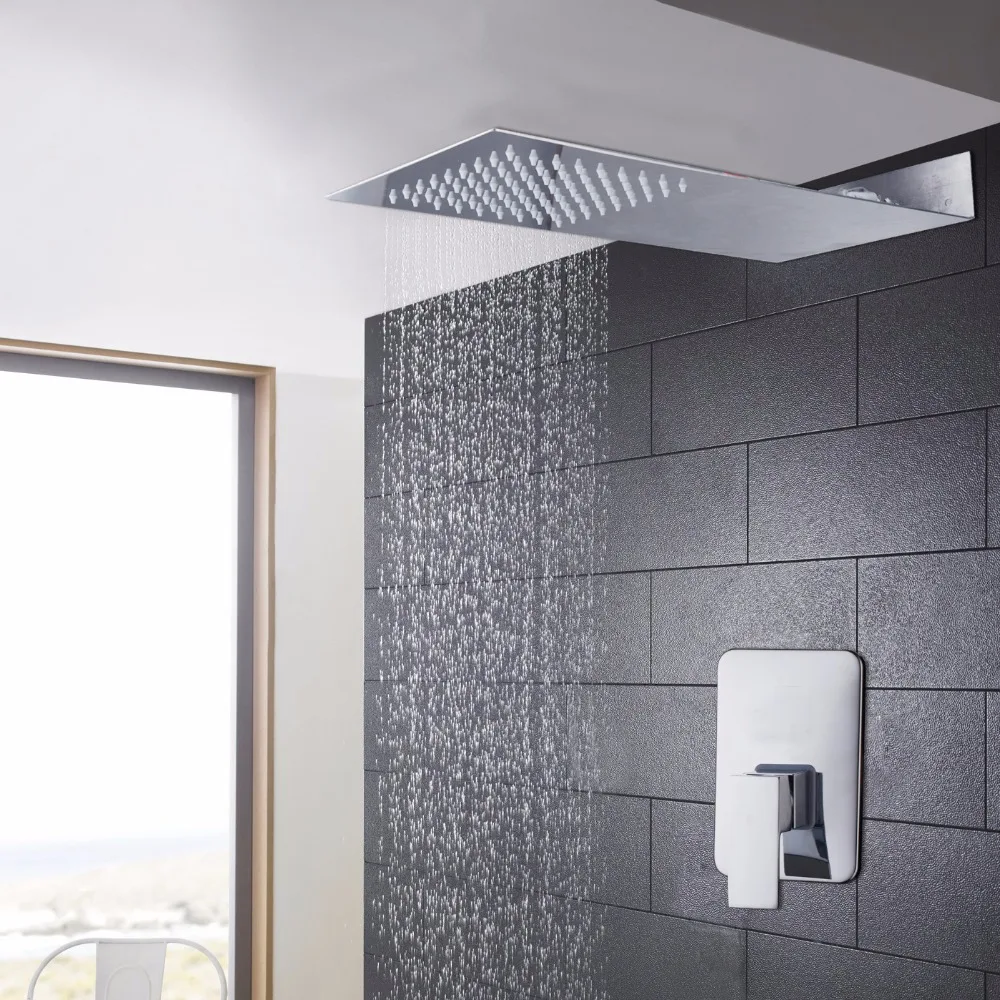 

New Arrival Brass Construction Chrome Caancealed Bathroom Shower Set Faucet