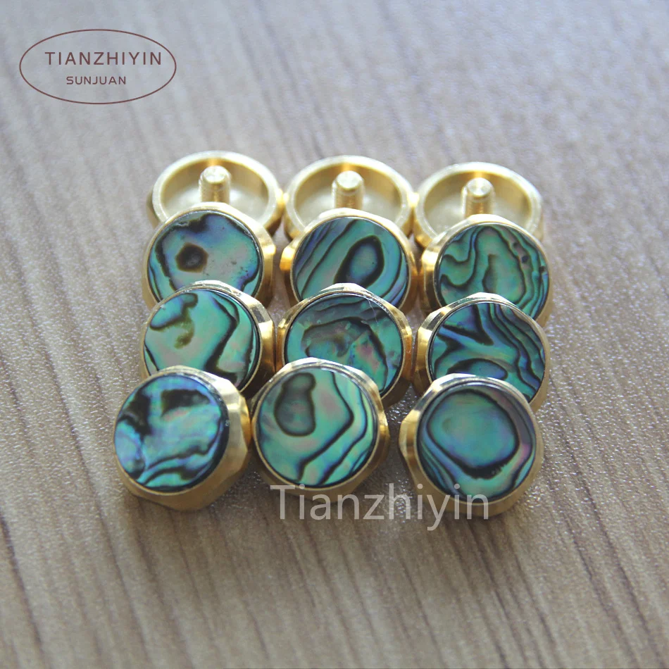 12pcs Gold plated trumpet shell button button