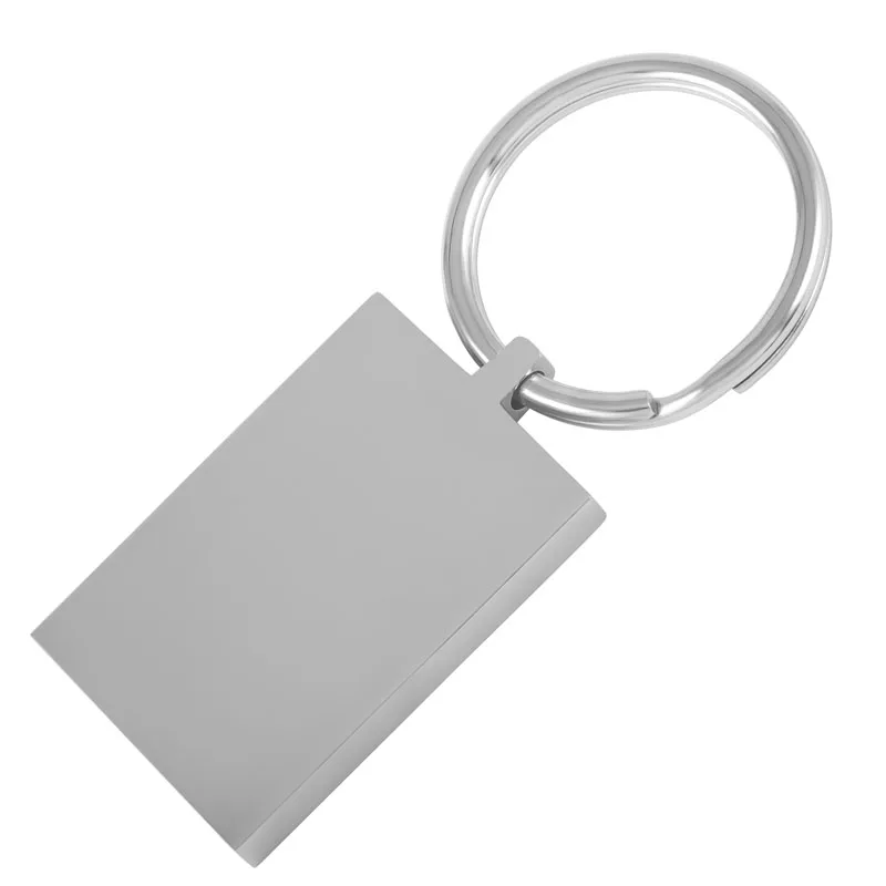 IJK0036 Pule 316L Stainless Steel Blank Rectangle Keychain ( 200 PCS )