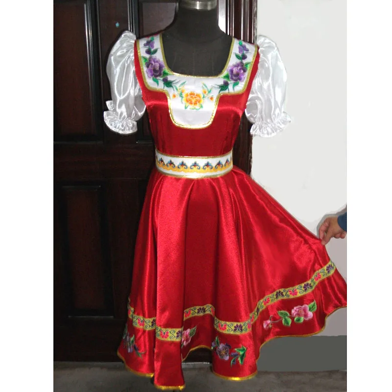 Custom Made Russian Folk Dance Costumes For Adult Kids,Traditional Russia Performance Stage Wear Long Dresses