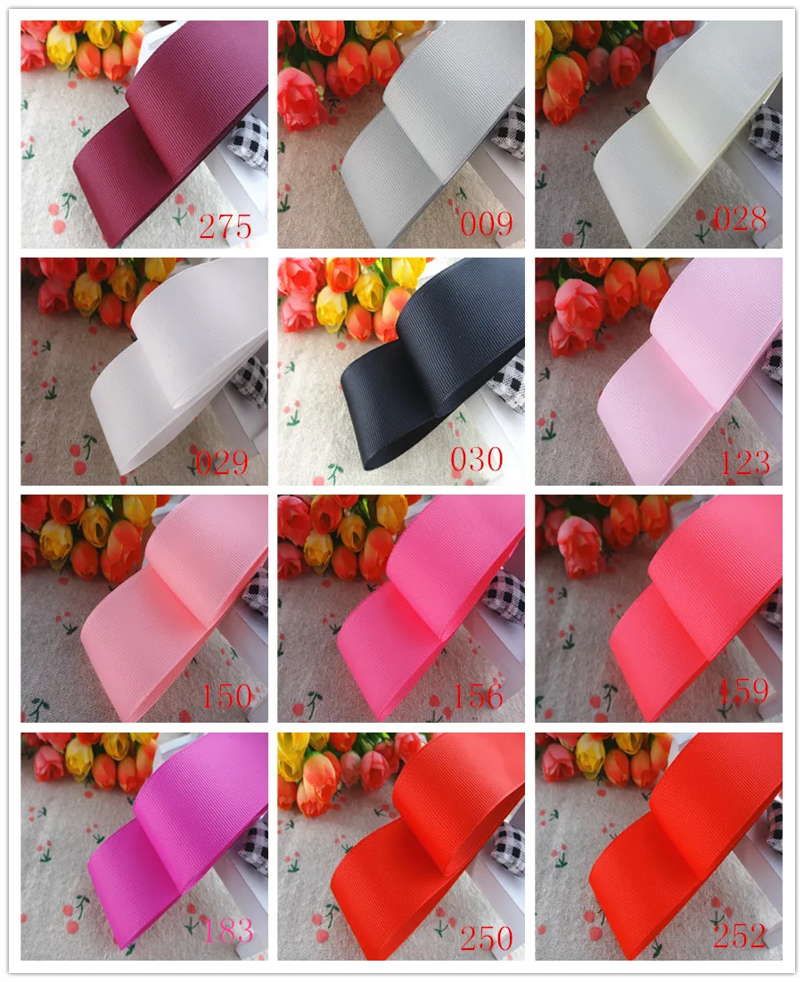 Einfarbiges Ripsband 1-1/2" 38MM/25MM 10Yards Bänder für Haarschleifen/Geschenkverpackungen DIY Weihnachtsdekorationsmaterial YM18010109 – Detail 3