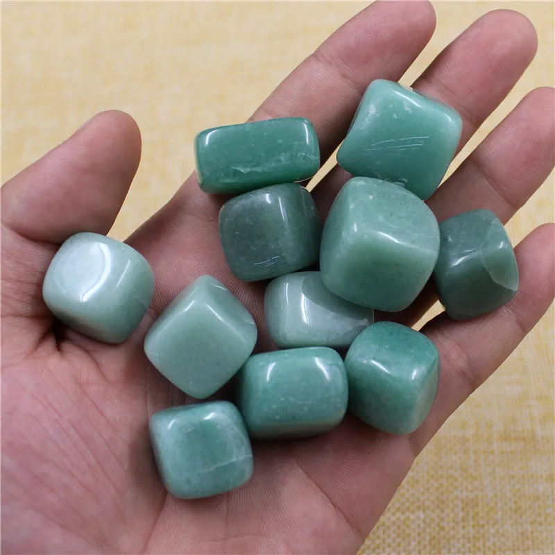 Wholesale 1lb Tumbled Green Aventurine Stones from Brazil - Large 1/2