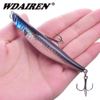 1Pcs Floating Wobbler Bait 90mm 8g Topwater Pencil Fishing Lure Bending Surface Dying Fish Tackle Japan Artificial Hard Baits