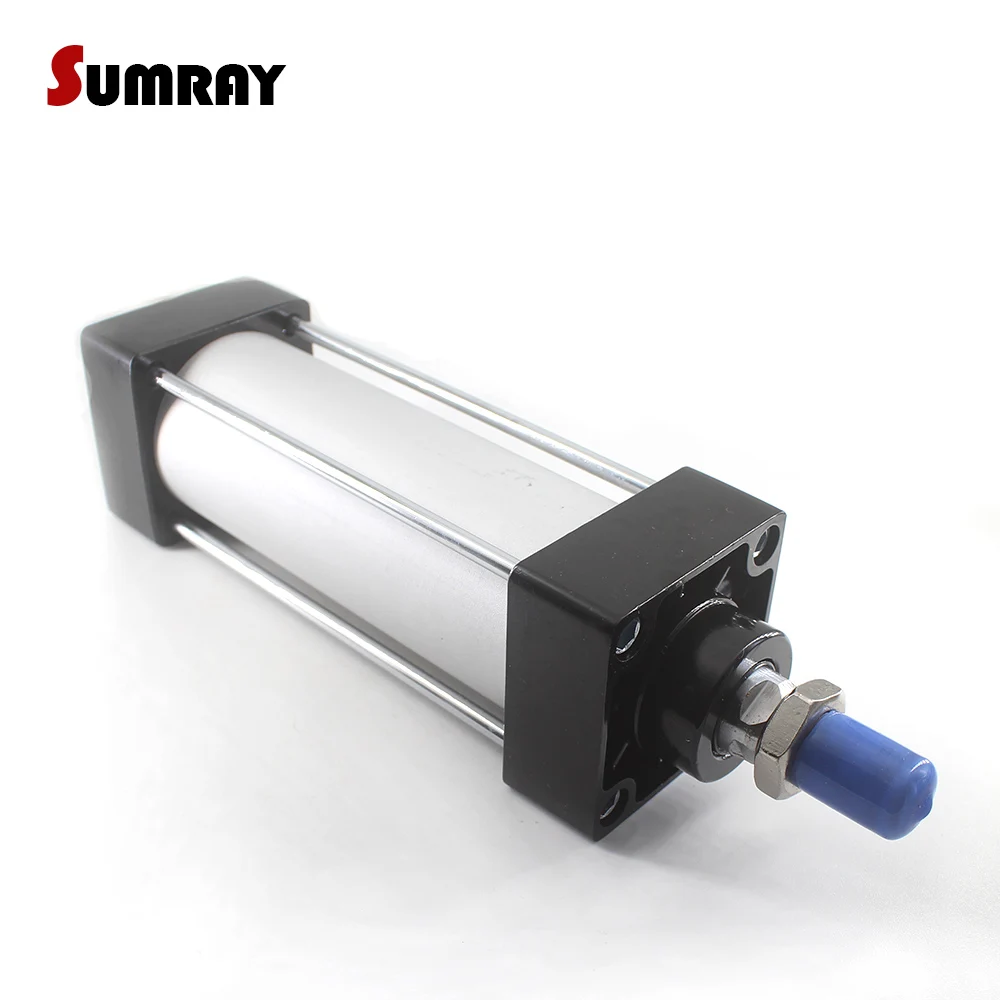 SUMRAY Pneumatic Cylinder SC Type 50mm Bore 25/50/75/100/125/150/175/200mm Stroke Aluminium Alloy Pneumatic Air Cylinder