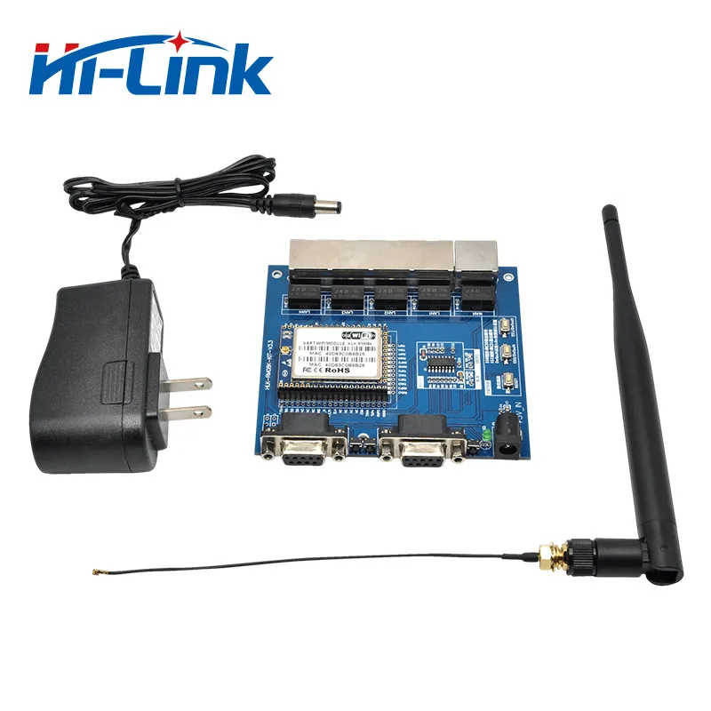 Livraison gratuite HLK-RM08K MT7688K Puce Série WIFI Tech Quatre Port Ethernet UART À Sans Fil Smart Board Remplacer Thom04