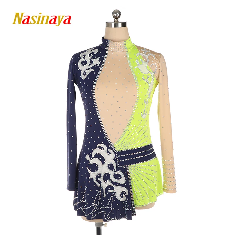 

Customized Rhythmic Gymnastic Dress Leotards Bodysuit Artistic Gymnastics Dress Training Performance Woman Girl Rhinestones