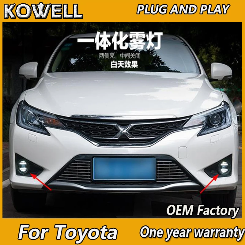 KOWELL Car Styling Fog Lamp for Toyota Camry Corolla Highlander MARK Fog Light Angel Eye Fog Lamp DRL 3 Function Model