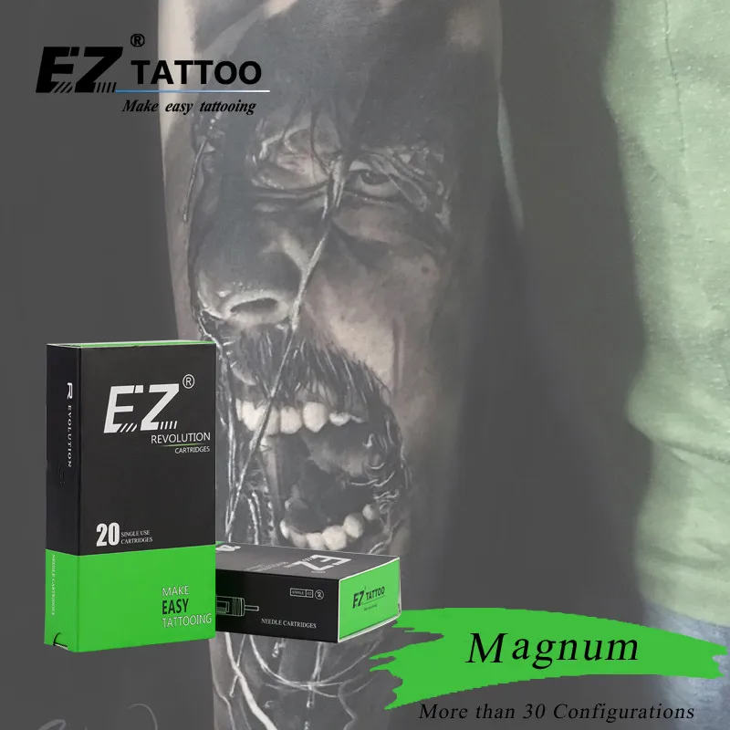 RC1027M1-1 EZ Revolution Tattoo Needles Magnum (M1) Cartridge L-Taper 5.5mm Sterilized For Rotary  machines and grips 20pcs /lot