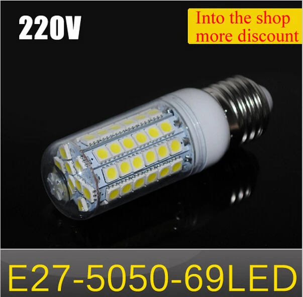 

E14 E27 G9 SMD 5050 69LED 10W LED Lamps Corn Light Warm White Cold White Led Bulbs AC220-240V Free Shipping