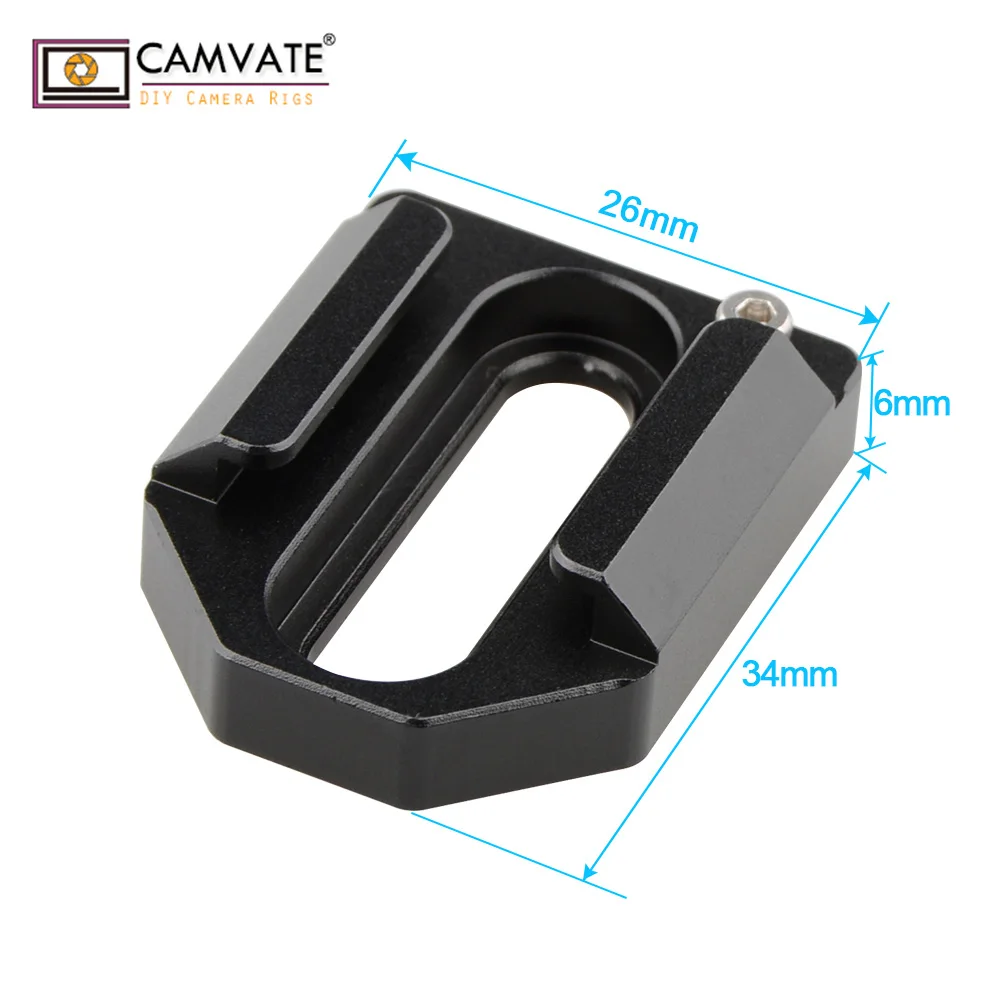 CAMVATE Kalten Schuh Mount Adapter Mit 1/4 "-20 Schrauben Für Kamera Monitor LED Video Licht Mikrofon Fotografie Zubehör