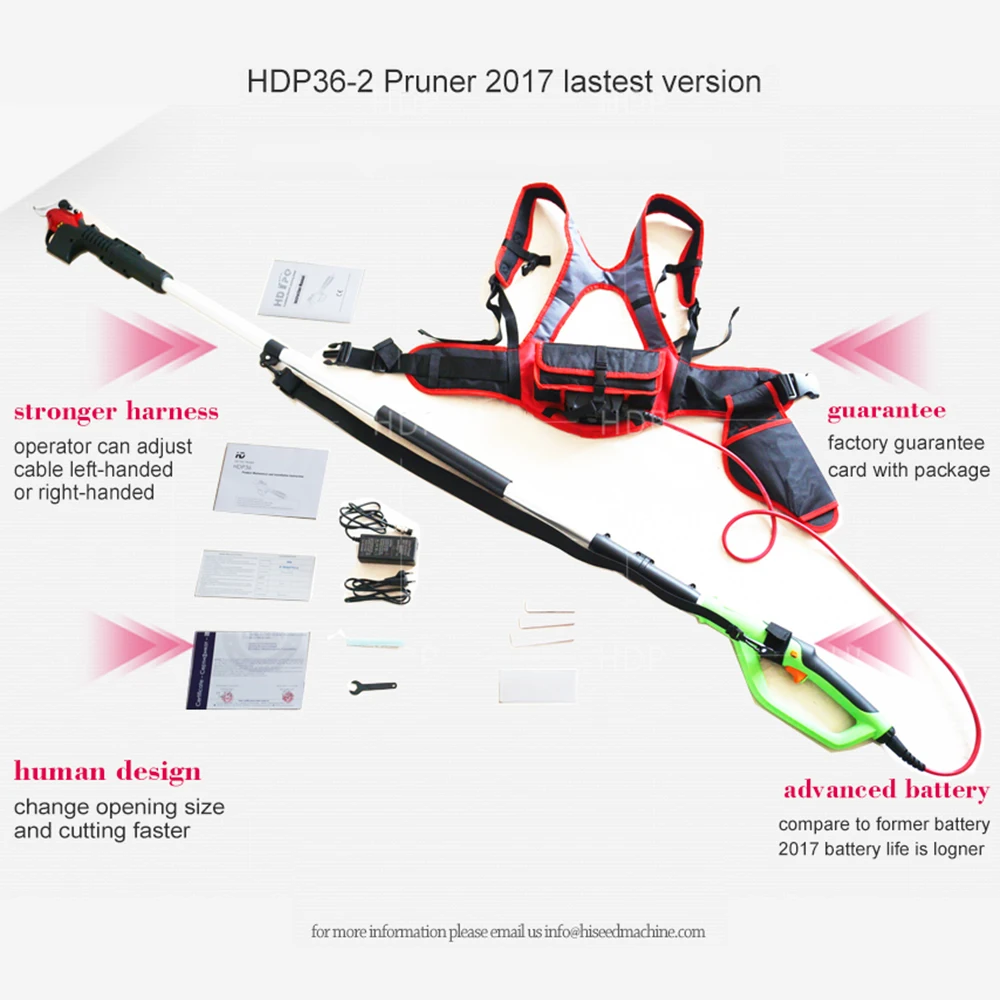 Battery Power Pruner Fruit Tree And Garden Promotion Set Long Arm Secateurs Plus Electric Hand Pruning Scissors