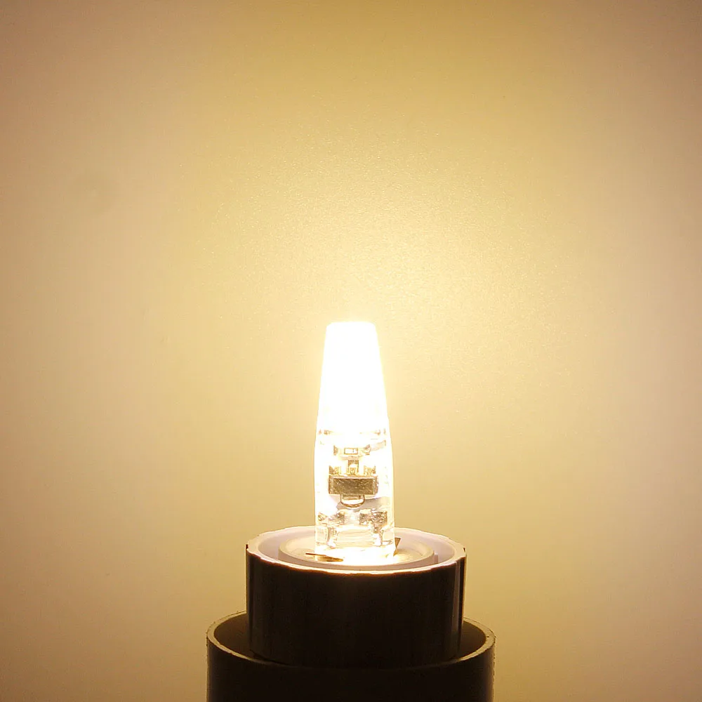 5pcs/lot G4 LED COB Lamp 1W 2W Bulb AC DC 12V 220V Candle Silicone Lights Replace 20W Halogen for Chandelier Spotlight