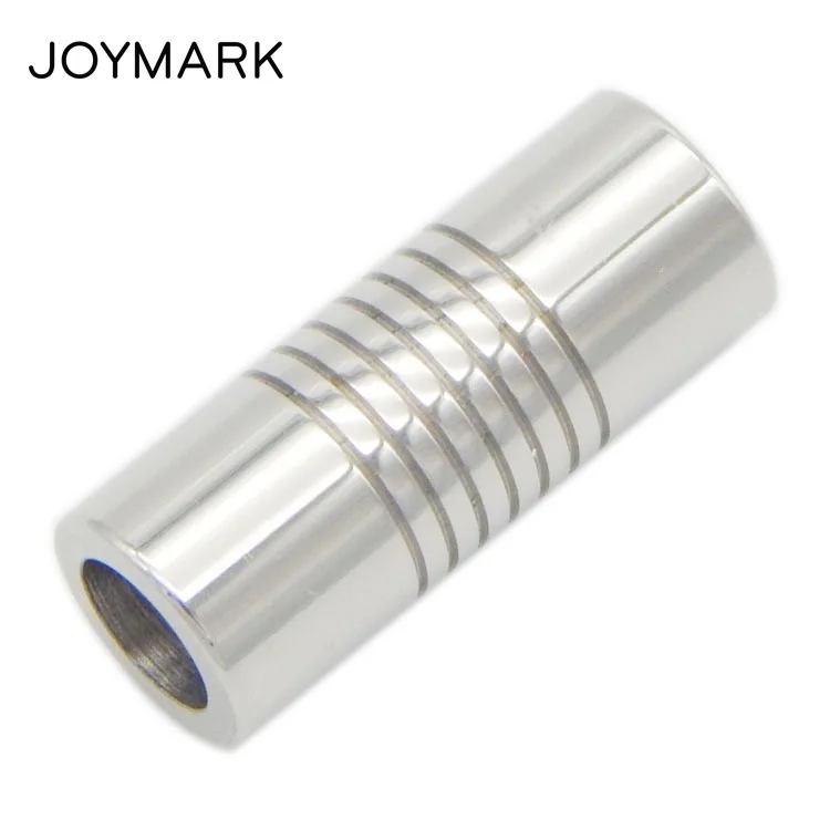 7 Sizes 2mm-8mm Hole Cylindrical Stainless Steel Magnetic Clasps For DIY Round Leather Cord Bracelets Necklace BXGC-055