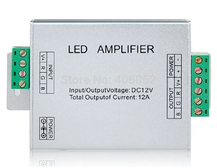 

10pcs/lot LED RGB Amplifier 3 circuit 12V 12A 144W amplifier controller for RGB LED Strip