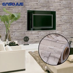 Papel de pared de vinilo de ladrillo impermeable, pegatinas autoadhesivas de PVC para decoración de habitación, dormitorio moderno, sala de estar, TV, Fondo de sofá